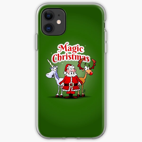 Magic Christmas with a unicorn iPhone Soft Case