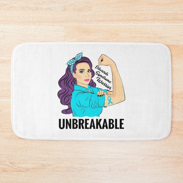 Item preview, Edwards Syndrome Trisomy 18 Awareness Warrior Unbreakable designed and sold by ZNOVANNA.