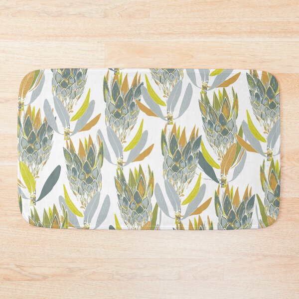 Item preview, Protea pattern in green and gold designed and sold by Designedbyallie.