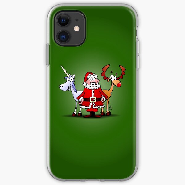 Santa, reindeer, unicorn iPhone Soft Case