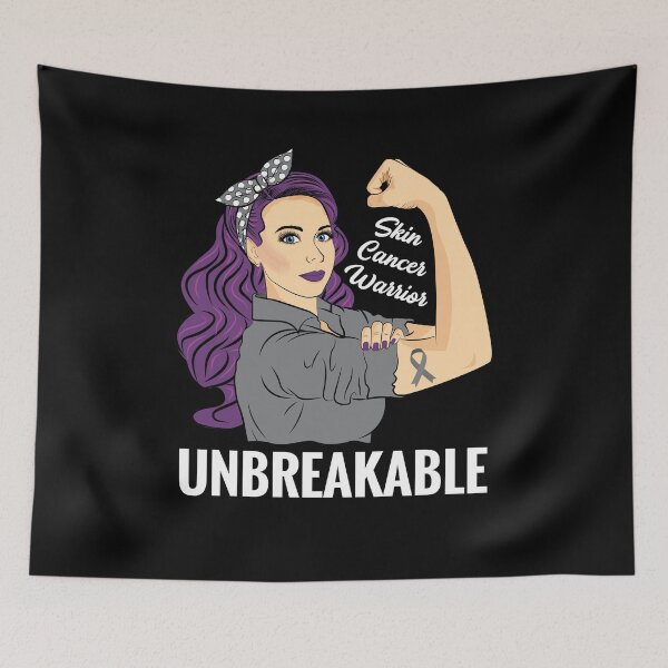 Item preview, Skin Cancer Awareness Melanoma Warrior Unbreakable Survivor designed and sold by ZNOVANNA.