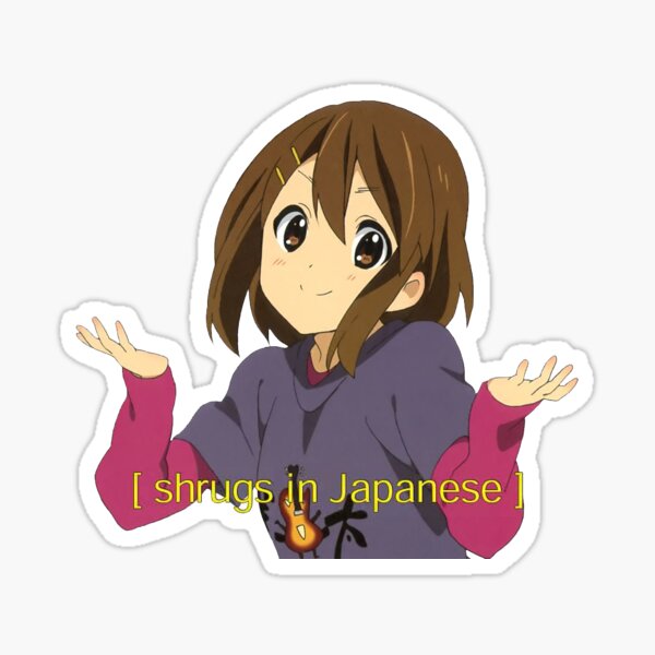 Anime Shrug Stickers Redbubble