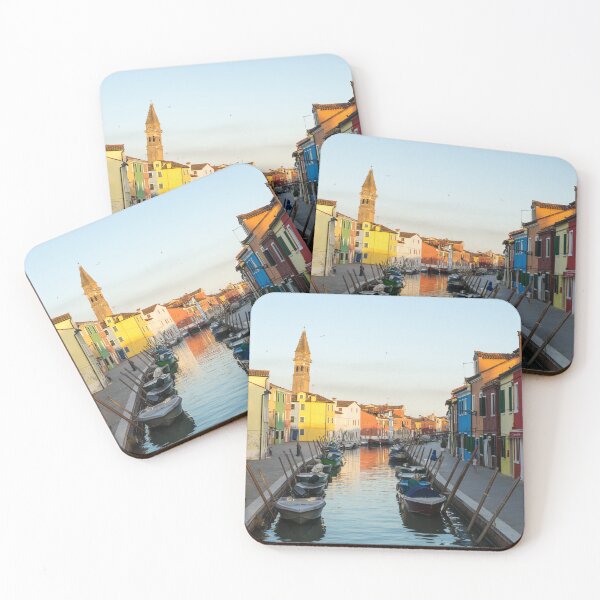 Item preview, Jewel-toned Island - Isola di Burano Fishermen Boats and Homes designed and sold by Georgia Mizuleva.
