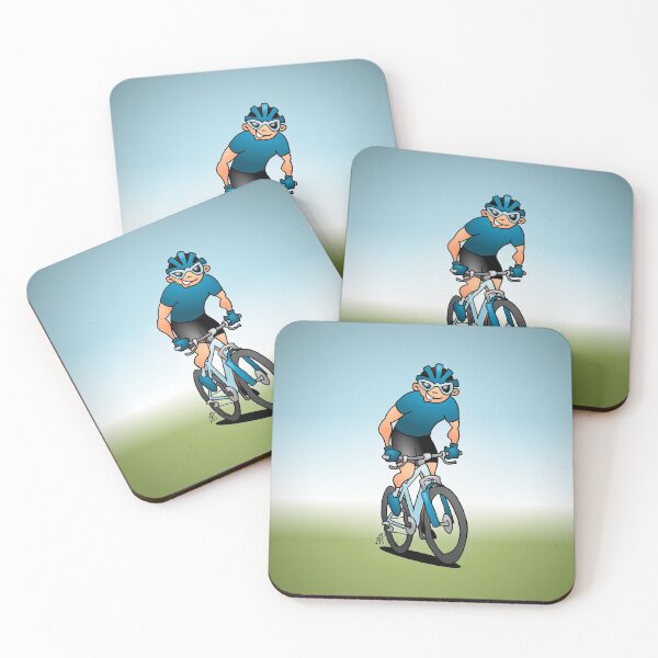 Item preview, MTB - Mountain biker on his moutainbike designed and sold by cardvibes.