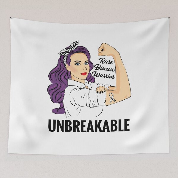 Item preview, Rare Disease Awareness Warrior Unbreakable Support designed and sold by ZNOVANNA.
