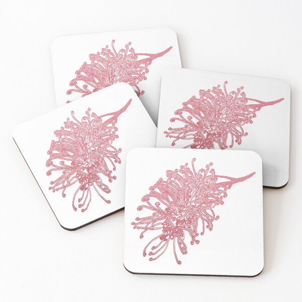 Item preview, Australian Native Floral Illustration - A Beautiful Pink Grevillea Flower designed and sold by Annalee Beer.