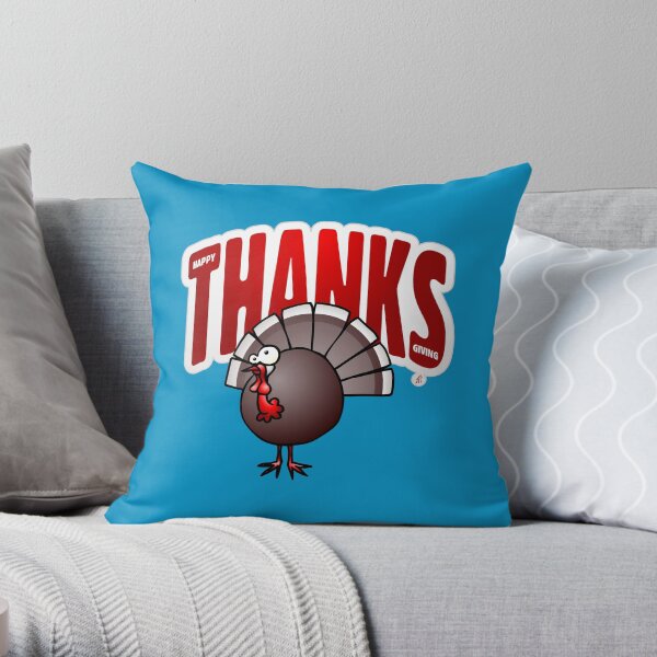 Thanksgiving Day Turkey Throw Pillow