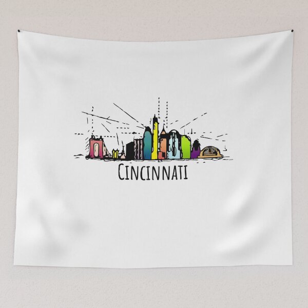 Item preview, Cincinnati Skyline Cityscape Funny Travel Gift designed and sold by IvonDesign.