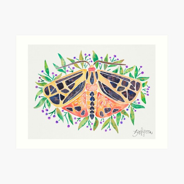 Parthenice Tiger Moth Art Print