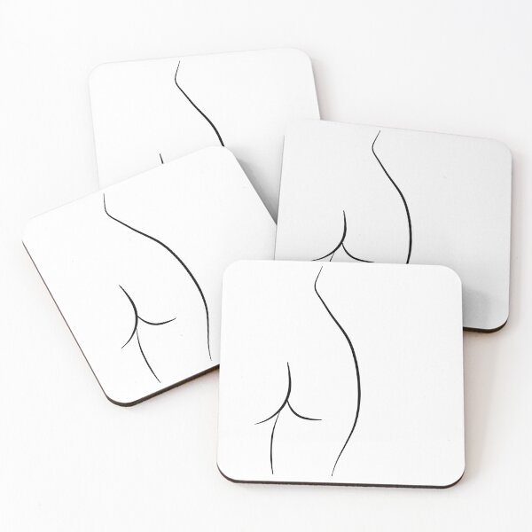 Item preview, Naked Butt Line Drawing - Curvy Chiara designed and sold by Melody Watson.