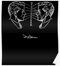 Lacan Man - weiß auf schwarz Poster