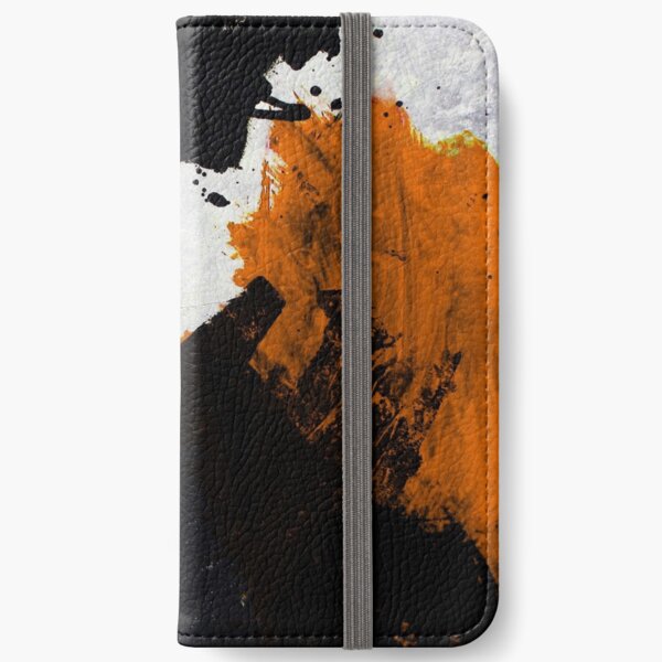 Minimal Orange on Black iPhone Wallet