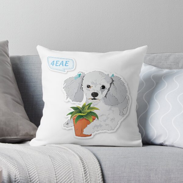 Cutie Canine "4EAE" Throw Pillow