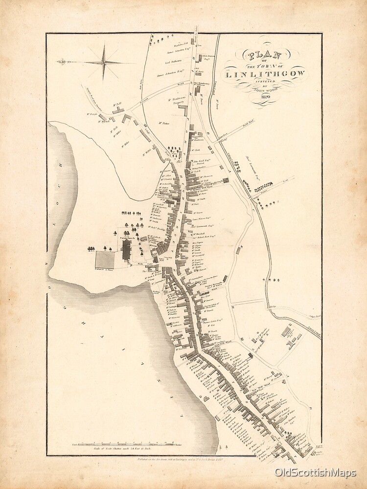 Linlithgow | Old Scottish Town Plan, Old Map of Linlithgow, Scotland by OldScottishMaps