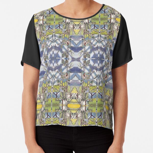 Woven Tree Chiffon Top