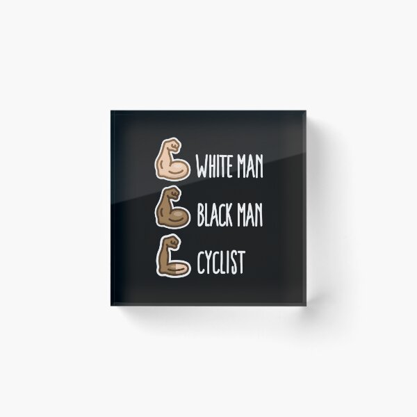 Item preview,  White man Black man Cyclist funny cycling biceps designed and sold by LaundryFactory.