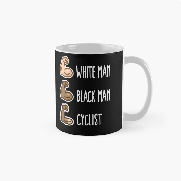 Item preview,  White man Black man Cyclist funny cycling biceps designed and sold by LaundryFactory.