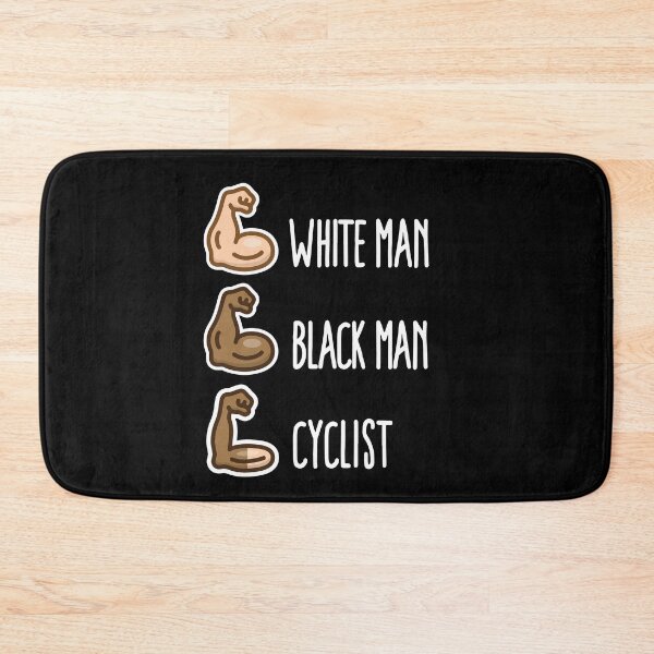 Item preview,  White man Black man Cyclist funny cycling biceps designed and sold by LaundryFactory.