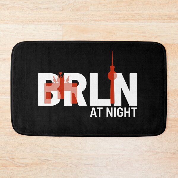 Item preview, Berlin at night Germany red Landmarks Typography Souvenir Gift designed and sold by peter2art.