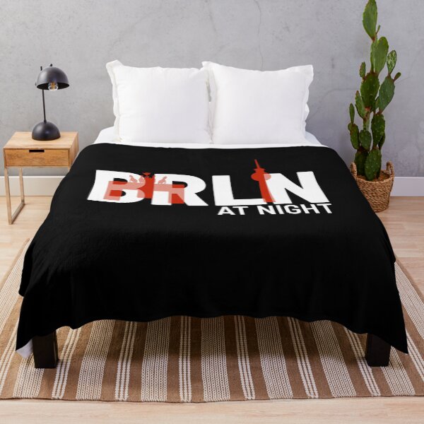 Item preview, Berlin at night Germany red Landmarks Typography Souvenir Gift designed and sold by peter2art.