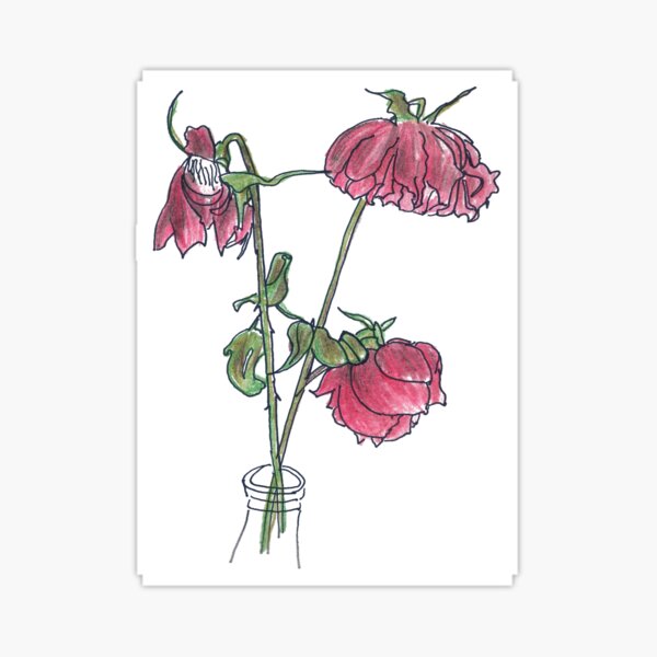 Wilted Rose Sticker