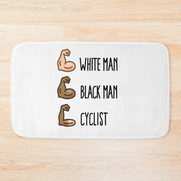 Item preview, White man Black man Cyclist funny cycling biceps designed and sold by LaundryFactory.