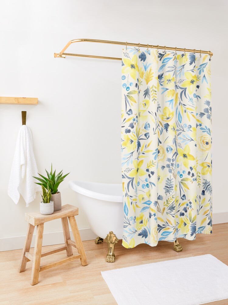 Alternate view of Golden Morning Shower Curtain