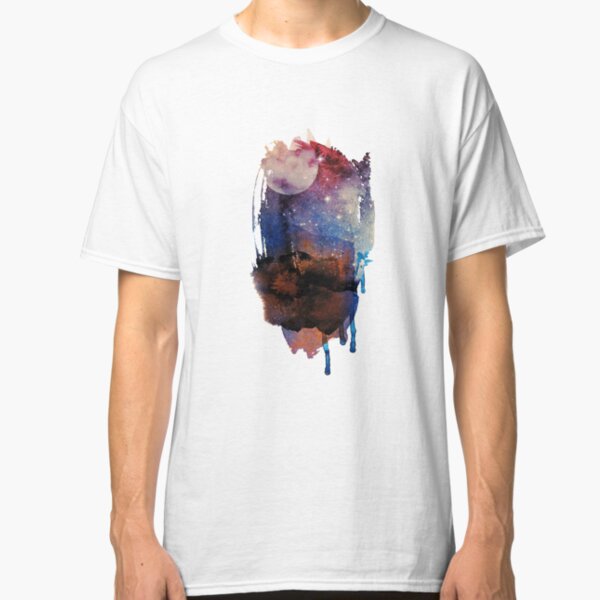 Abstract watercolour: red, blue, white, and black Classic T-Shirt