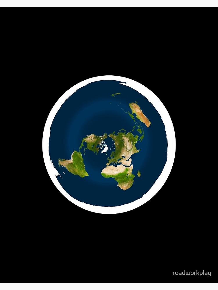 Lámina rígida «Mapa modelo de la Tierra plana de la Tierra PLANA» de  roadworkplay | Redbubble