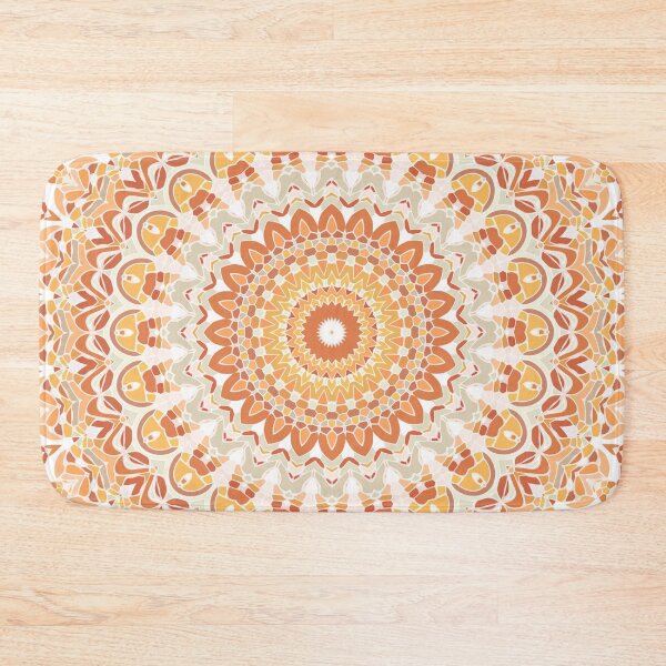 Item preview, Orange Power Mandala designed and sold by Kelly Dietrich Mandala & Fractal Art.