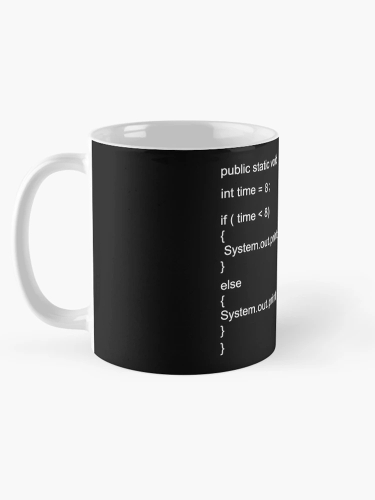 Thumbnail 5 von 6, Kaffeebecher, Funny Java Code designt und verkauft von Codingshirt.