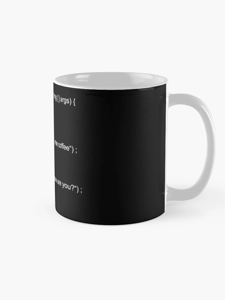 Thumbnail 3 von 6, Kaffeebecher, Funny Java Code designt und verkauft von Codingshirt.