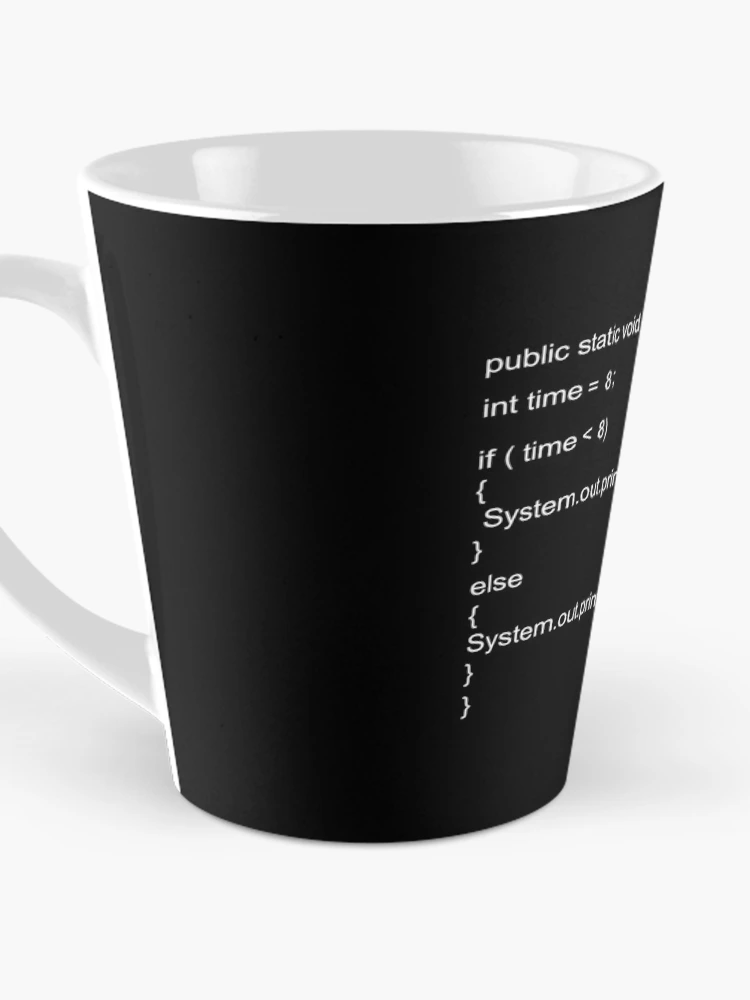 Thumbnail 3 von 4, Kaffeebecher, Funny Java Code designt und verkauft von Codingshirt.