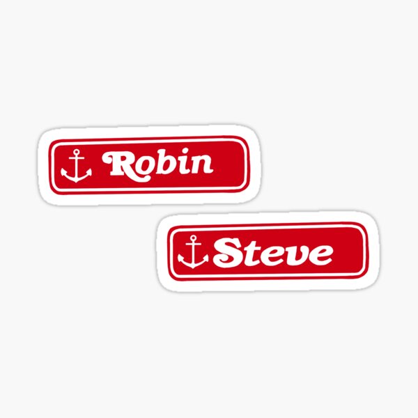 Robin and Steve Stranger Things 3 Name Tags Sticker