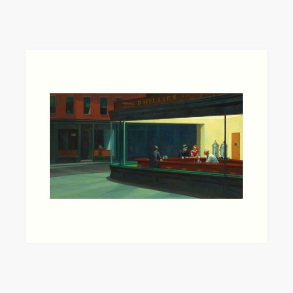 AMERICAN ARTIST. Edward Hopper, Nighthawks, 1942. Art Print