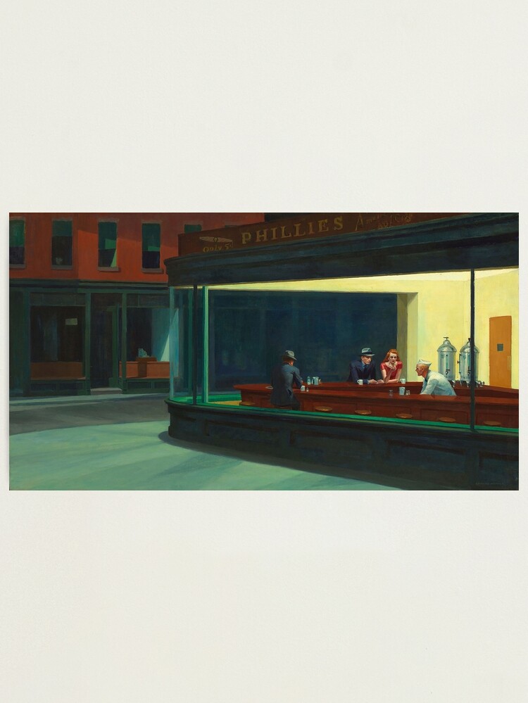 Alternate view of AMERICAN ARTIST. Edward Hopper, Nighthawks, 1942. Photographic Print