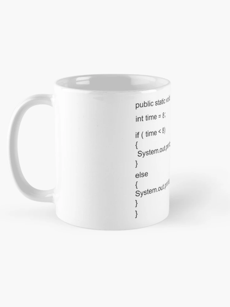 Thumbnail 5 von 6, Kaffeebecher, Funny Java Code designt und verkauft von Codingshirt.