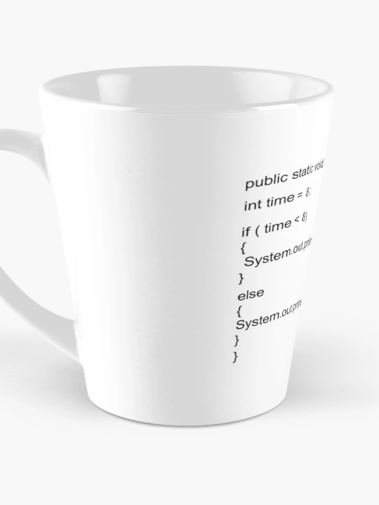Thumbnail 3 von 4, Kaffeebecher, Funny Java Code designt und verkauft von Codingshirt.