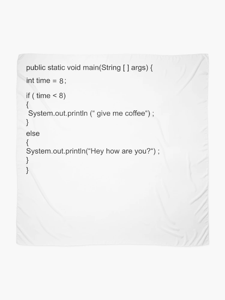 Thumbnail 2 of 3, Scarf, Funny Java code designed and sold by Codingshirt.