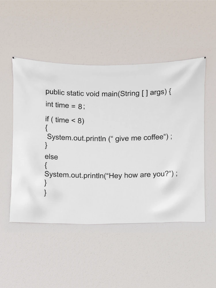Thumbnail 2 of 3, Tapestry, Funny Java code designed and sold by Codingshirt.