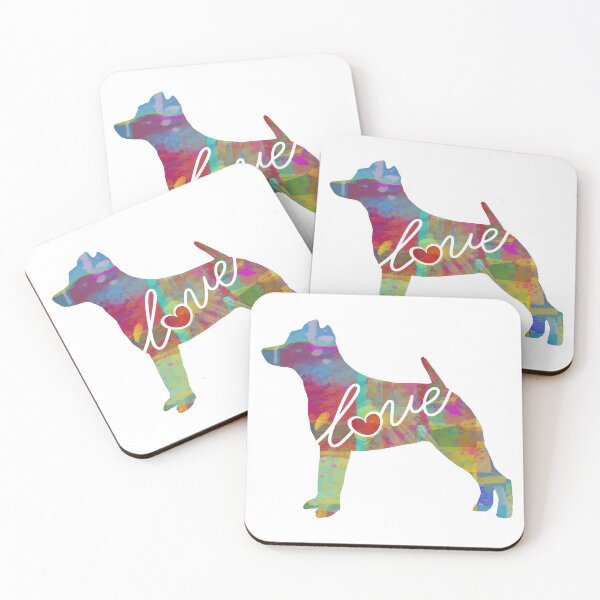 Item preview, Smooth Fox Terrier Love - A Bright and Colorful Watercolor Style Gift designed and sold by traciwithani.