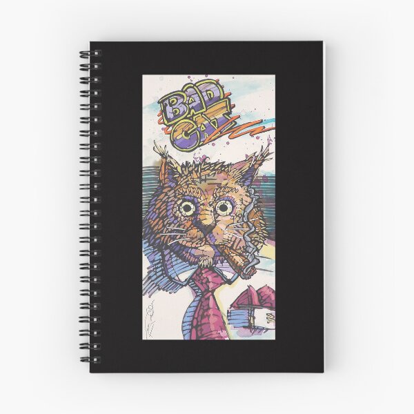 Item preview, Bad Cat - Cigar Smoking Kitty from my watercolor - with white page background. designed and sold by Rick Paller.