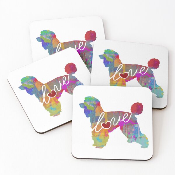 Item preview, Standard Poodle Love - A Bright and Colorful Watercolor Style Gift designed and sold by traciwithani.