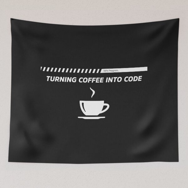 Item preview, Turning Coffee Into Code  - Funny Programming Jokes - Dark Color designed and sold by Programming Jokes.