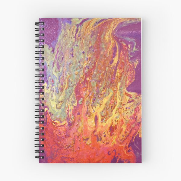 Item preview, Copy of camp fire by the forest, acrylic pour, pinks designed and sold by myatticstudio.