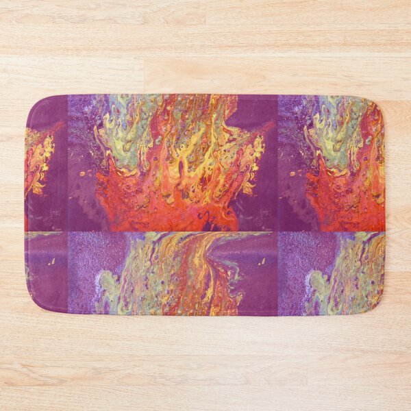 Item preview, Copy of camp fire by the forest, acrylic pour, pinks designed and sold by myatticstudio.