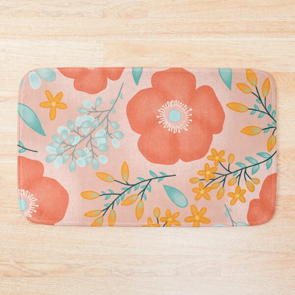 Item preview, Illustrated Peach Floral Pattern designed and sold by Abigail Moss.