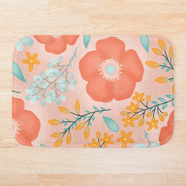 Item preview, Illustrated Peach Floral Pattern designed and sold by Abigail Moss.
