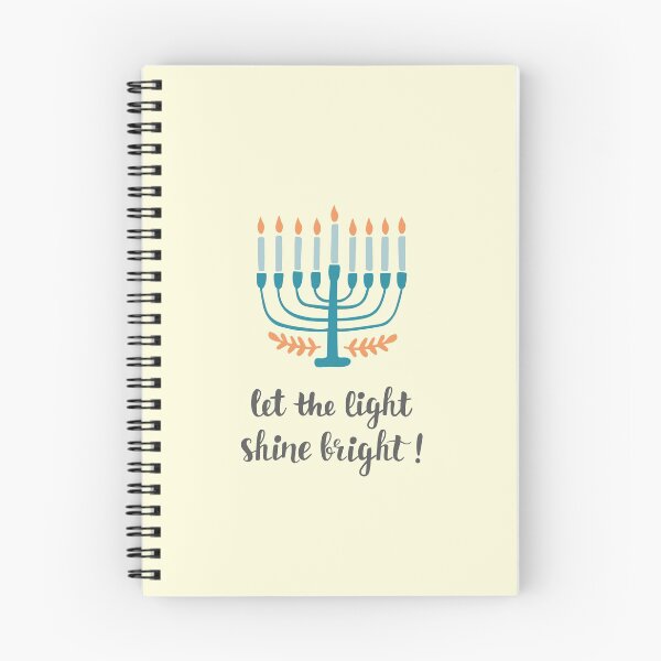 Item preview, Menorah con velas encendidas, deja que la luz brille brillante designed and sold by FinnBear.
