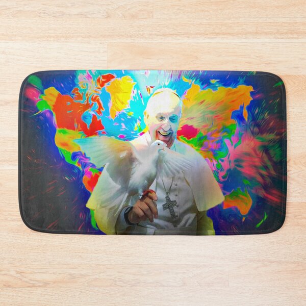 Item preview, Stylized world map with Pope Francis 12 06 2015 designed and sold by algirdasdesign.